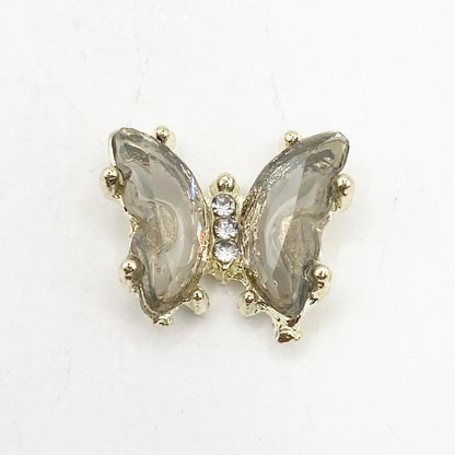 Queen - Nail Charms 10pc - #117 Gold Smokey Butterflies