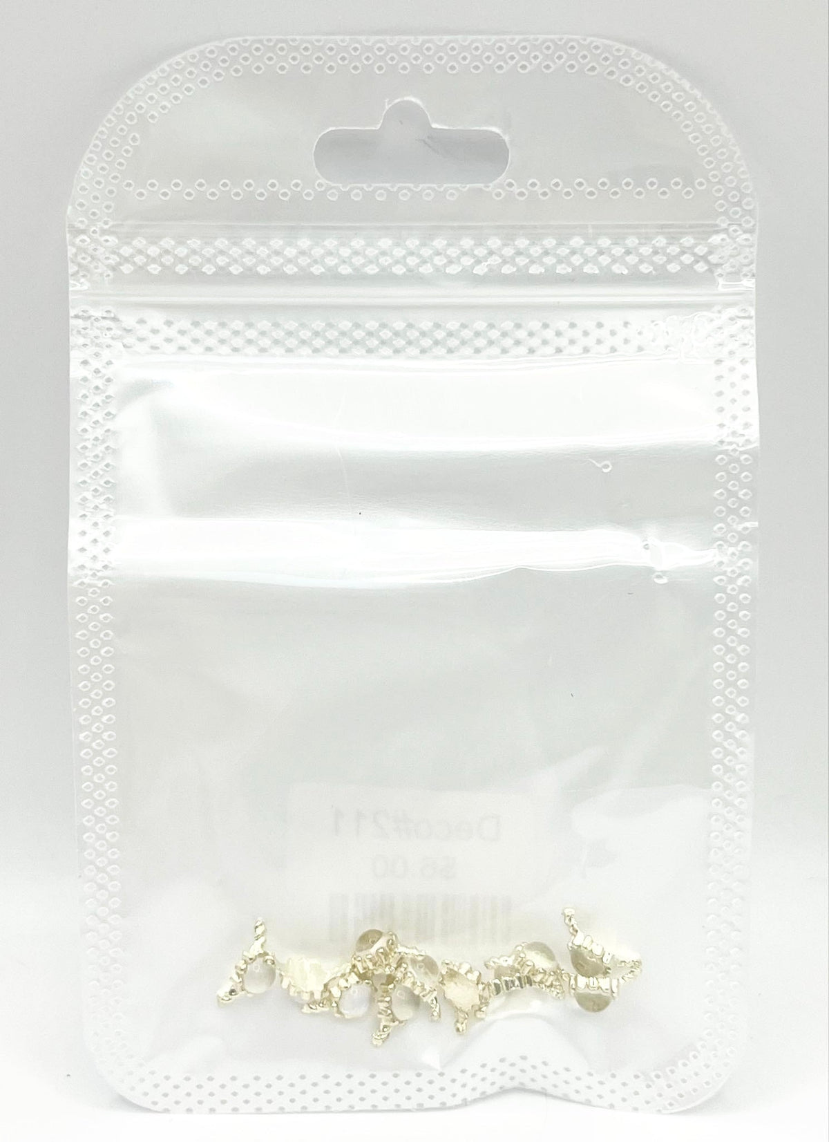 Queen - Nail Charms 10pc - #211 Gold Pearl Half Rings