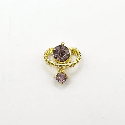 Queen - Nail Charms 10pc - #371 Gold Purple Cosmic Staffs