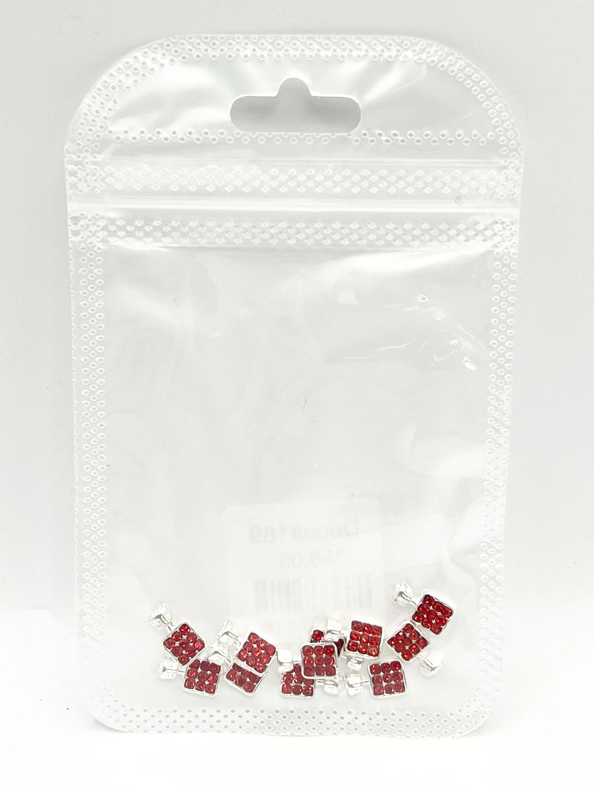 Queen - Nail Charms 10pc - #189 Silver Red Mini Bottles