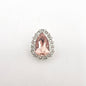Queen - Nail Charms 10pc - #011 Silver Orange Teardrops with Crystals