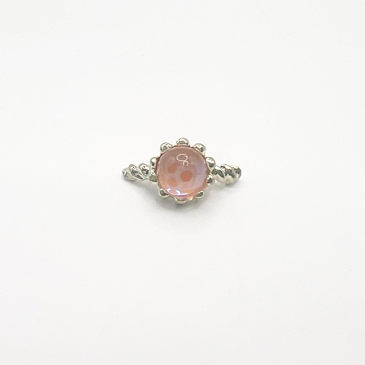 Queen - Nail Charms 10pc - #215 Gold Orange Pearl Half Rings
