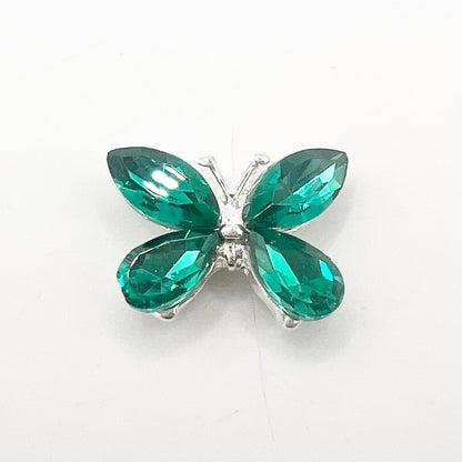 Queen - Nail Charms 10pc - #315 Silver Blue Crystal Winged