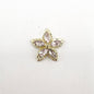 Queen - Nail Charms 10pc - #280 Gold Pink Gem Stars