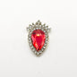 Queen - Nail Charms 10pc - #235 Gold Red-Shaped Strawberries with Crystals