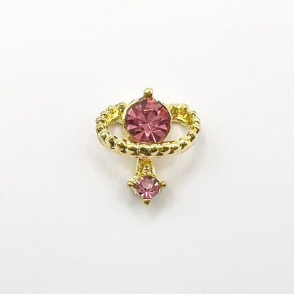 Queen - Nail Charms 10pc - #366 Gold Dark Pink Cosmic Staffs