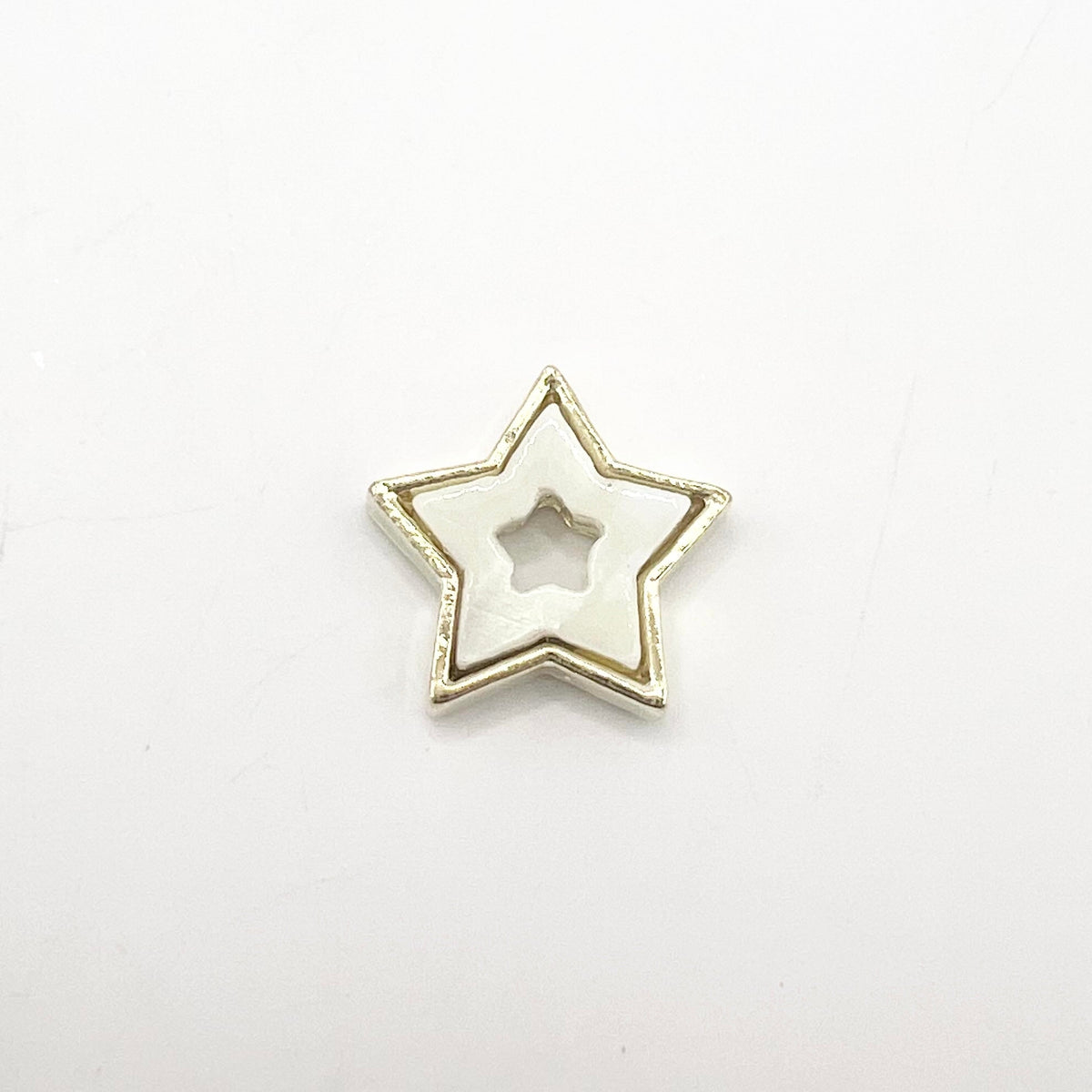 Queen - Nail Charms 10pc - #276 Gold White Stars