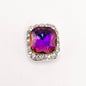 Queen - Nail Charms 10pc - #069 Silver Purple Squares