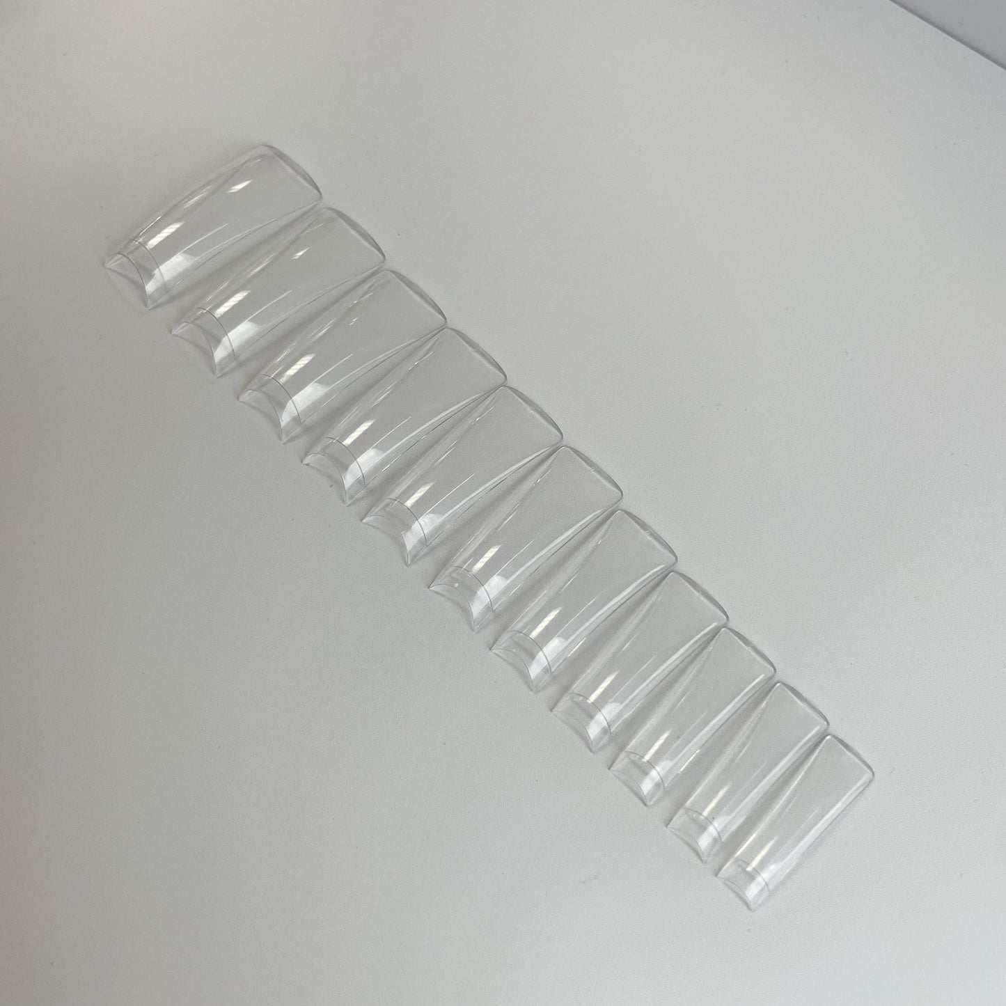 Long Duck Nail Tips - Clear