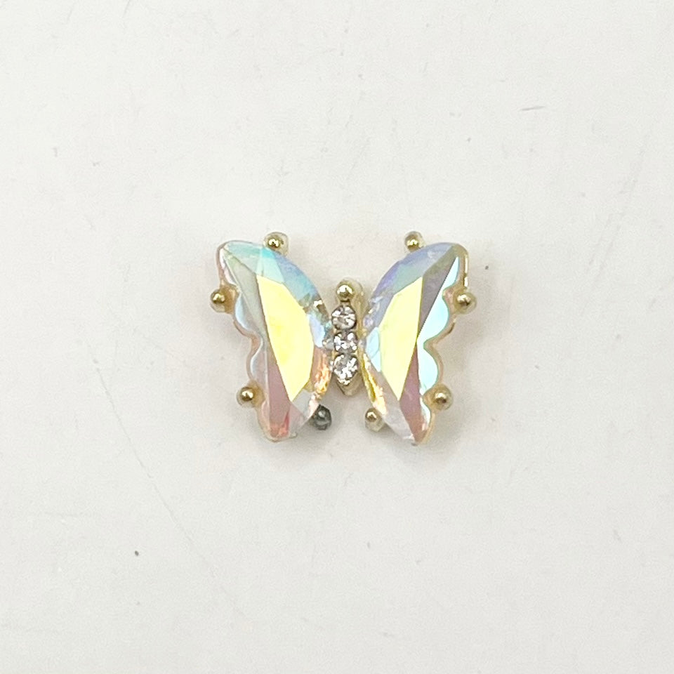 Queen - Nail Charms 10pc - #120 Gold Iridescent Butterflies