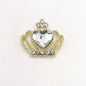 Queen - Nail Charms 10pc - #137 Gold Clear Heart Crowns