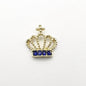 Queen - Nail Charms 10pc - #345 Gold Blue Crystal Crowns