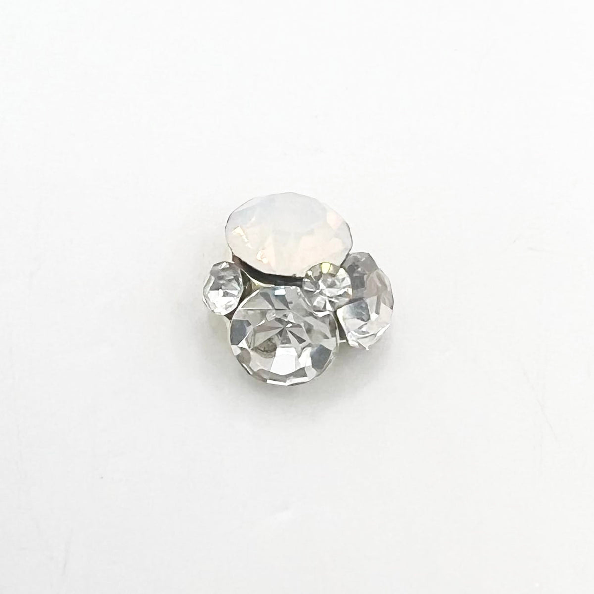Queen - Nail Charms 10pc - #414 Gold White Crystal Clusters