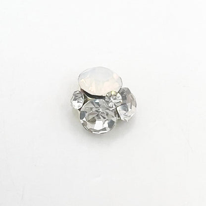 Queen - Nail Charms 10pc - #414 Gold White Crystal Clusters