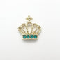 Queen - Nail Charms 10pc - #349 Gold Green Crystal Crowns
