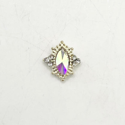 Queen - Nail Charms 10pc - #005 Gold Iridescent Ovals
