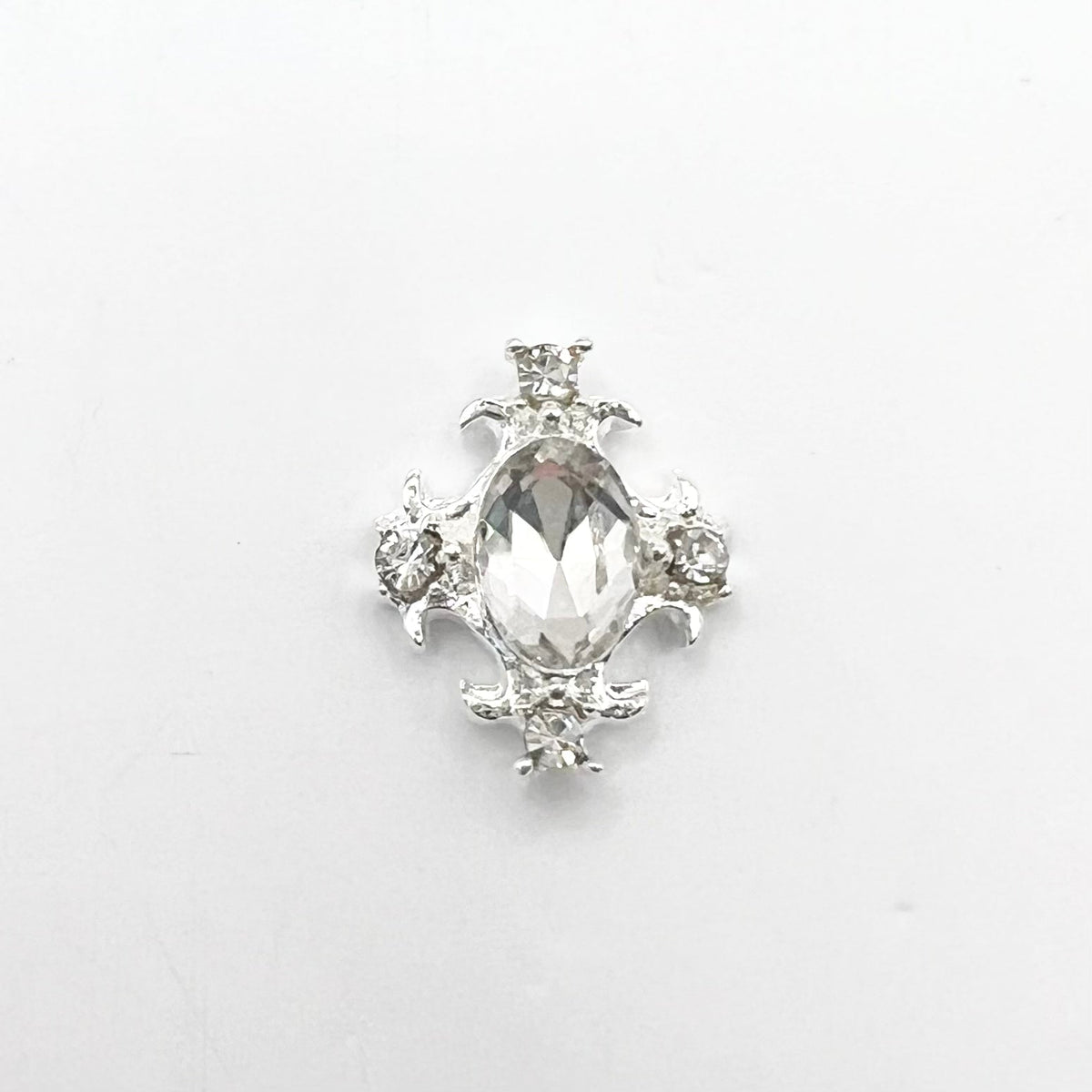 Queen - Nail Charms 10pc - #229 Silver Gem Crest