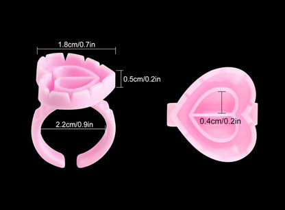 *Glue Ring Heart Shape - 100PC
