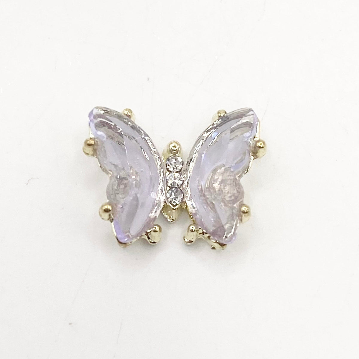 Queen - Nail Charms 10pc - #041 Gold Purple Butterflies