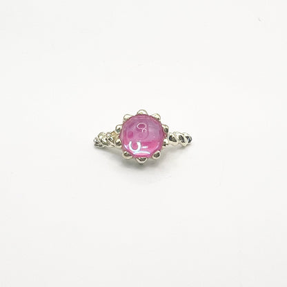 Queen - Nail Charms 10pc - #214 Gold Pink Pearl Half Rings