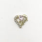 Queen - Nail Charms 10pc - #145 Gold Hearts with Clear and Pink Crystals