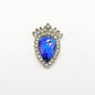 Queen - Nail Charms 10pc - #236 Gold Blue-Shaped Strawberries with Crystals