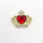 Queen - Nail Charms 10pc - #140 Gold Red Heart Crowns