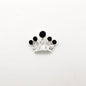 Queen - Nail Charms 10pc - #358 Silver Black Stone Crowns