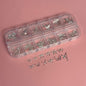 12 Grids Silver Alloy Charms - #006