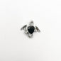 Queen - Nail Charms 10pc - #408 Silver Black Gem Winged Ghosts