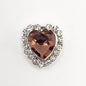 Queen - Nail Charms 10pc - #071 Silver Brown Hearts
