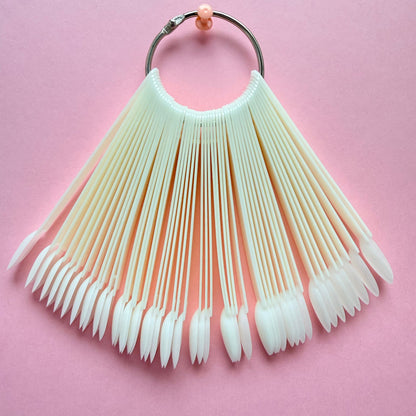 50pc. Round Nail Tip Display w/ Ring