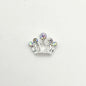 Queen - Nail Charms 10pc - #158 Silver Tiaras with Iridescent Stones