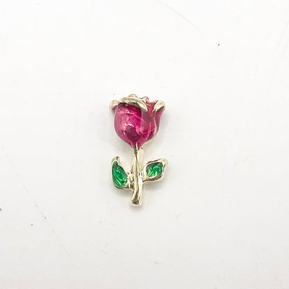 Queen - Nail Charms 10pc - #292 Gold Hot Pink Roses