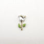 Queen - Nail Charms 10pc - #288 Gold Glossy White Roses