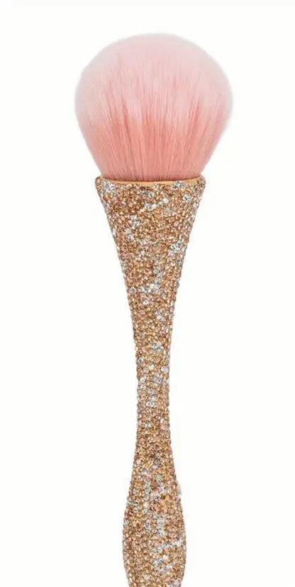 Dust Brush -Gold Rhinestones
