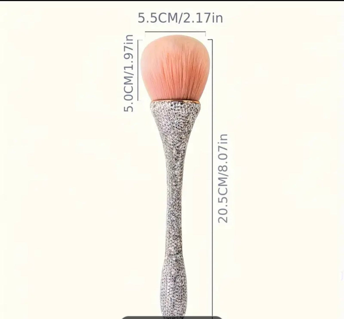 Dust Brush -Pink Rhinestones