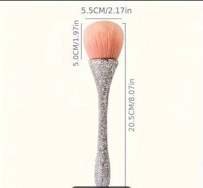 Dust Brush -Pink Rhinestones