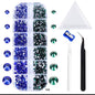 12 Grids Rhinestones Blue and Green