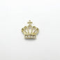 Queen - Nail Charms 10pc - #343 Gold White Crystal Crowns