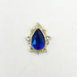 Queen - Nail Charms 10pc - #009 Gold Sapphire Teardrops