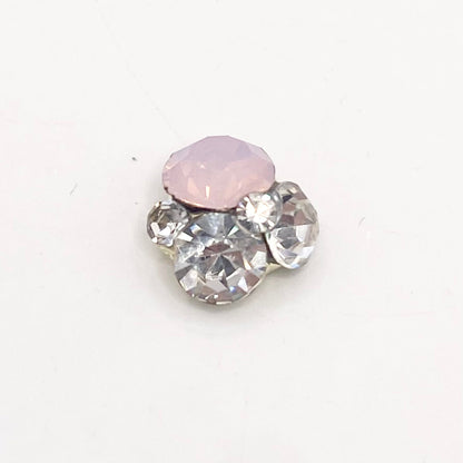 Queen - Nail Charms 10pc - #104 Gold Pink & White Crystal Clusters