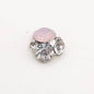 Queen - Nail Charms 10pc - #104 Gold Pink & White Crystal Clusters