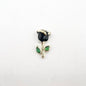 Queen - Nail Charms 10pc - #290 Gold Black Roses