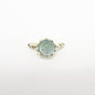 Queen - Nail Charms 10pc - #212 Gold Blue Pearl Half Rings