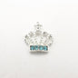 Queen - Nail Charms 10pc - #352 Silver Light Blue Crystal Crowns