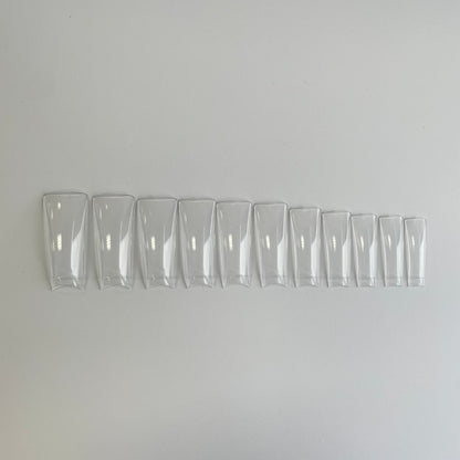 Long Duck Nail Tips - Clear