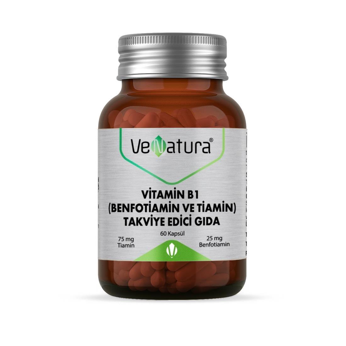 VeNatura Vitamin B1 Benfotiamine & Thiamine 60 Capsules