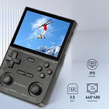 GAMINJA K36 Retro Elite Edition – Massive 24,000+ Titles Powered by Arkos Spacious 128GB SD Card, Vibrant 3.5" HD IPS Screen with 45+ Emulators Supported, Your Ultimate Portable Gaming Companion, Game Console