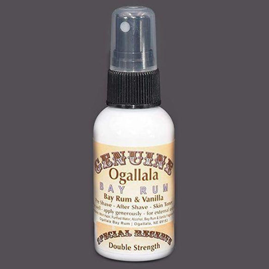 Ogallala Bay Rum & Vanilla Double Strength Pre Shave - After Shave - Skin Toner 2 Oz